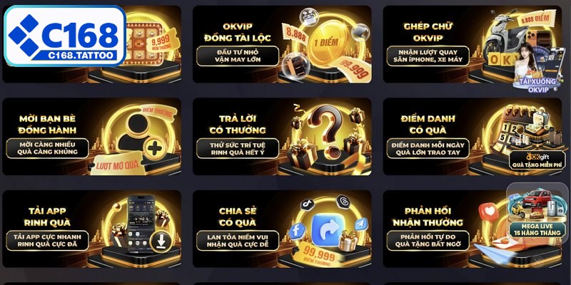 Ưu đãi hấp dẫn nhà cái C168 đang tung ra